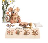 Kit De Broderie Créatif Avec Un Ornement De Souris Fait Main En Tissu