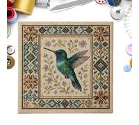 Kit De Broderie - Créez De Magnifiques Œuvres D'art Faites À La Main | Kit De Colibri Avec Motif Floral | Pour Débutants, Adultes, Amateurs, Ensemble Tout Compris Avec Fil, Tissu, Aiguille Et