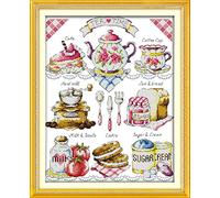 Kit de broderie croisée 11ct tissu imprimé 46x56cm broderie diy kit d'entrée simple pré - impression broderie pour filles artisanat DMC articles broderie - Rafraîchissements