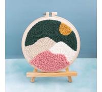 Kit De Broderie De Paysage Facile À Faire Soi-Même, Aiguille À Poinçonner, Point De Croix Pour Débutants, Peinture Murale Artisanale, Décor De Maison