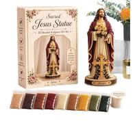 Kit De Broderie De Perles Chrétiennes 3D | Kit De Perles 3D Religieux Jésus Et Vierge Marie | Figurines De Mini Pérles De Foi Faites À La Main | Kits De Fabrication Artisanale De Pérles De Foi (A)