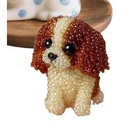 Kit de broderie de perles de chien - Motif animal en 3 dimensions, fournitures de fabrication d'ornements décoratifs, projet de perles détaillé avec guide de motifs à code couleur | Activité artistiqu