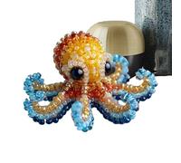 Kit de broderie de perles - Ensemble d'art à aiguilles de conception marine facile à démarrer, création de motifs de perles décoratifs, passe-temps artisanal éducatif fait à la main, activité de