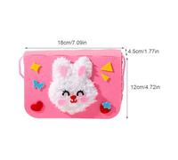 Kit de broderie de sacs d'animaux pour débutant bricolage Diy Fabriqué à la main Ensemble pour les débutants pour enfants adultes Sacs à bandoulière en fil avec dessins animés éducatifs Lapin