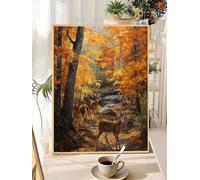 Kit de Broderie Diamant 5D - Diamond Painting Complet pour Débutant - Loisirs Créatifs et Art Thérapie Anti-Stress - Peinture Diamant Décoration Maison Chambre (Forêt, 40x60cm) Q-1092T