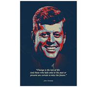 Kit De Broderie Diamant 5d Par NuméRo John F. Kennedy Citations De Motivation 5 Diy Diamant Painting Broderie 11.8"x15.7"(30x40cm) Sans Cadre