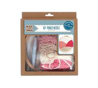 Draeger by Toga - Kit de Démarrage Punch Needle - Kit de Découverte avec 1 Tambour en Bois + Toile + Laine + Aiguille à Puncher + Tuto