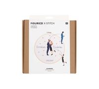 Kit de broderie Figurico Tourtereaux - Rico Design Multicolore - Multicolore Multicolore