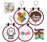 Kit de broderie Harry Potter - Officiellement licencié, Activité facile pour les débutants, Kit de couture pour fans de films
