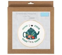 Kit De Broderie "I Love Tea" Avec Cercle En Bois De 15 Cm ¿ Trimits. Color : 57 I Love Tea