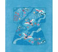 Kit de broderie Le Bonheur des Dames Petit Point "Kimono Heron II", compté, 20.5x23cm