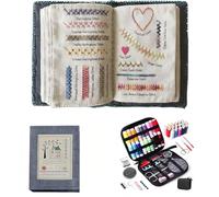 Kit de broderie - Livre de projet de couture avec matériaux réutilisables pour idées créatives artisanales, instructions d'art de fil faites à la main, parfait pour adultes et adolescents
