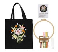 Kit de broderie pour adulte, DIY Point de Croix Broderie Starter kit, Canevas Point de Croix kit, activité manuelle adulte, cadre à broder, fil et outils,Décoration D'intérieur, Cadeaux.