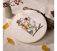 Kit de broderie pour débutants - 30 x 30 cm - Décoration et fabrication de la maison (1#)