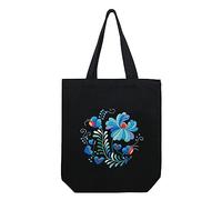 Kit De Broderie Pour Sac Fourre-Tout En Toile,Sac De Kit De Démarrage De Broderie, Avec Motif Floral Classique Et Instructions, Cerceaux De Broderie, Kit D'Outils De Point De Croix Pour Adultes, Enf