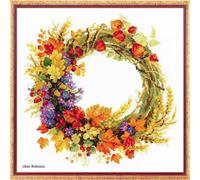 Kit de broderie Riolis point de croix "couronne avec blé", motif à compter