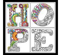 Kit de broderie Zen Hope de Design Works Crafts 12"" x 12"" Divers