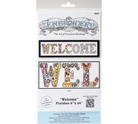 Kit de broderie Zenbroidery Welcome de Design Works Crafts Inc. 6"""""""" x 24"""""""" Divers