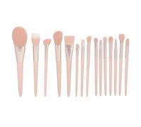 Kit de brossage de maquillage de 15 pcs pour le maquillage, fibres synthétiques douces, application large pour un fard à paupières à roues rougis
