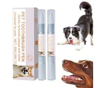 Kit De Brossage Des Dents De Chien,stylo Brosse À Dents Pour Animaux De Compagnie,Stylo Éclaircissant Les Dents 2 Pièces Pour Animaux De Compagnie,Substance Végétale Naturelle,détartreur De Dent