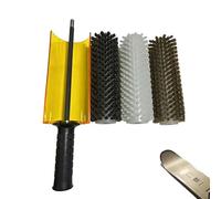 Kit de brosse à cire pour snowboard avec housse de manche et 3 brosses : nylon, laiton, crin de cheval pour un retrait rapide de la cire et un entretien efficace du snowboard