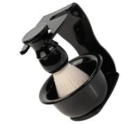 Kit de Brosse à Moustache pour Homme, Bol à Raser Noir ABS Nylon | Usage Maison et Voyage, Entretien Pratique du Visage, Style Professionnel, Ensemble Complet pour Soins du Poil