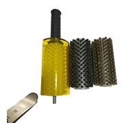 Kit de brosse de cire pour snowboard, avec housse de poignée d'essieu et 3 brosses en nylon, laiton, crin de cheval, enlever la cire rapidement, pour l'entretien du snowboard