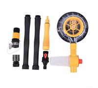 Kit de brosse de lavage de voiture rotative automatique, balai de nettoyage à 360 degrés avec long manche, buse de tuyau haute pression pour camping-car et camion, brosse à récurer terrasse et jardin