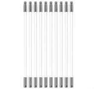 Kit de brosse de nettoyage de cheminée avec tiges en nylon flexible de 3 m pour conduit de cheminée, nettoyeur électrique ou fouet à main, compatible avec cheminées en métal et brique, coudes à 45