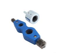Kit de brosse de nettoyage de tuyaux en cuivre pour perceuse, outil de nettoyage des trous intérieurs en acier inoxydable avec poignée hexagonale, tailles 15 mm et 22 mm pour plomberie et entretien