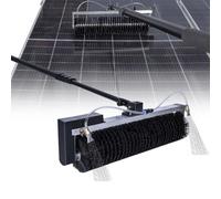 Kit de brosse de nettoyage pour panneau solaire 63,5 cm de large, tête de rouleau de 64 cm avec poignée de 5,5 m pour un nettoyage et un entretien efficaces en extérieur