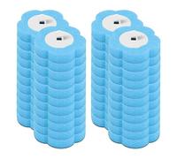 Kit de brosse de toilette 2 en 1 - 360 ° - Avec poignée allongée - Kit de nettoyage de tête de rechange pour salle de bain (bleu, 48 têtes de brosse de rechange)