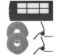 Kit de brosse latérale pour aspirateur robot Eufy Clean X9 Pro | Ensemble de pièces de rechange en microfibre et plastique nylon