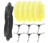 Kit de brosse latérale principale et chiffon de serpillère, compatible avec aspirateur robot Karcher RCV 3 RV3, accessoires en microfibre plastique pour nettoyage des bords et des coins (B)