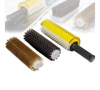 Kit de brosse Roto de ski de 200 mm, axe de poignée de brosse Roto, housse amovible, avec 3 brosses, kit de poignée de manche de brosse de ski pour cirage, poignée de ski rotative kit à utiliser sur