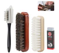 Kit de Brosses à Chaussures 4 Pièces Kit d'entretien pour Chaussures en Daim Brosse à Chaussures Brosse à Daim en Crêpe Brosse Nubuck Brosse de Nettoyage Daim pour Daim et Nubuck
