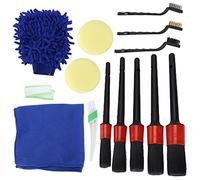 Kit de brosses de nettoyage 14 pièces, ensemble de brosses de nettoyage automatique pour roues intérieures et extérieures de voiture, climatiseur, outils de gommage professionnels