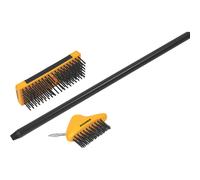 Kit de brosses de nettoyage et manche de balai terrasse Roughneck