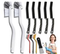 Kit de Brosses de Nettoyage pour Angles | Brosse à Joints Poils Durs, Brosses de Nettoyage pour Carrelage, Cuisine, Salle de Bain, Fenêtres, Véhicule, Toilettes