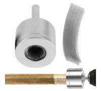 Kit de brosses de nettoyage pour tuyaux en cuivre métallique - Embout de forage hexagonal robuste de 3/4" et 1/2" en deux tailles, accessoires de poils robustes pour la préparation de surface