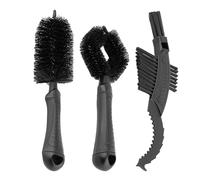 Kit de brosses de nettoyage pour vélo - Nettoyant de chaîne multi-outils 3 pièces | Brosse de pneus, accessoires d'entretien vélo et moto pour pignons, sales, taches