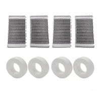 Kit de brosses d'escalade et d'anneaux pour Dolphin pour DX3 pour DX4 pour nettoyeur de piscine robot M200 30 cm Gris Blanc Installation sans outil (8 pièces)