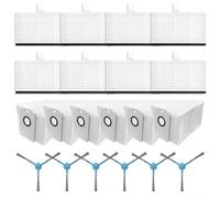 Kit de brosses latérales de rechange, sacs à poussière et filtres compatibles avec Conga 9990 AI, 9590, 10090 AI Spin pour aspirateur robot Ultra Power Home, Efficient Corner