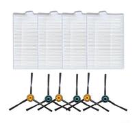 Kit de brosses latérales et filtres de rechange compatibles avec aspirateur robot MIDEA M6 VCR21LDSW, accessoires de nettoyage haute efficacité pour la maison, 4 filtres + 6 brosses (A)