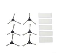 Kit de brosses latérales et filtres remplaçables pour robot aspirateur Eziclean Power Animal, 5 filtres et 6 brosses latérales