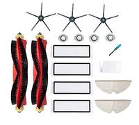 Kit de brosses latérales pour aspirateur Xiaomi Roborock S6 S5 Max S60 S65, 2 brosses roulantes, 3 brosses latérales, 4 filtres, 2 serpillières, 4 filtres à eau, 4 noyau d'eau