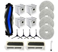 Kit de brosses latérales principales avec sac à poussière et lingettes, compatible avec ECOVACS pour robot aspirateur Deebot Kit de pièces de rechange pour nettoyage en profondeur des sols