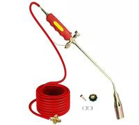 Kit de brûleur de mauvaises herbes au propane, chalumeau robuste avec contrôle de flamme, tuyau de 1,2/2/5 m, double interrupteur pour jardin, bois, glace, neige et route