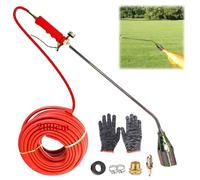 Kit de brûleur de mauvaises herbes portable au propane avec déclencheur turbo, buse de 35 mm, tuyau de 200 cm, lance-flammes pour désherbage, toiture, fonte de neige