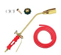 Kit de Brûleur de Mauvaises Herbes, Torche de Mauvaise Herbe Propane À L'extérieur avec 2 Mètres de Tuyau À Haute Pression, Commutateur de Régulateur de Tension Sans Étape, pour Désherber Flamme